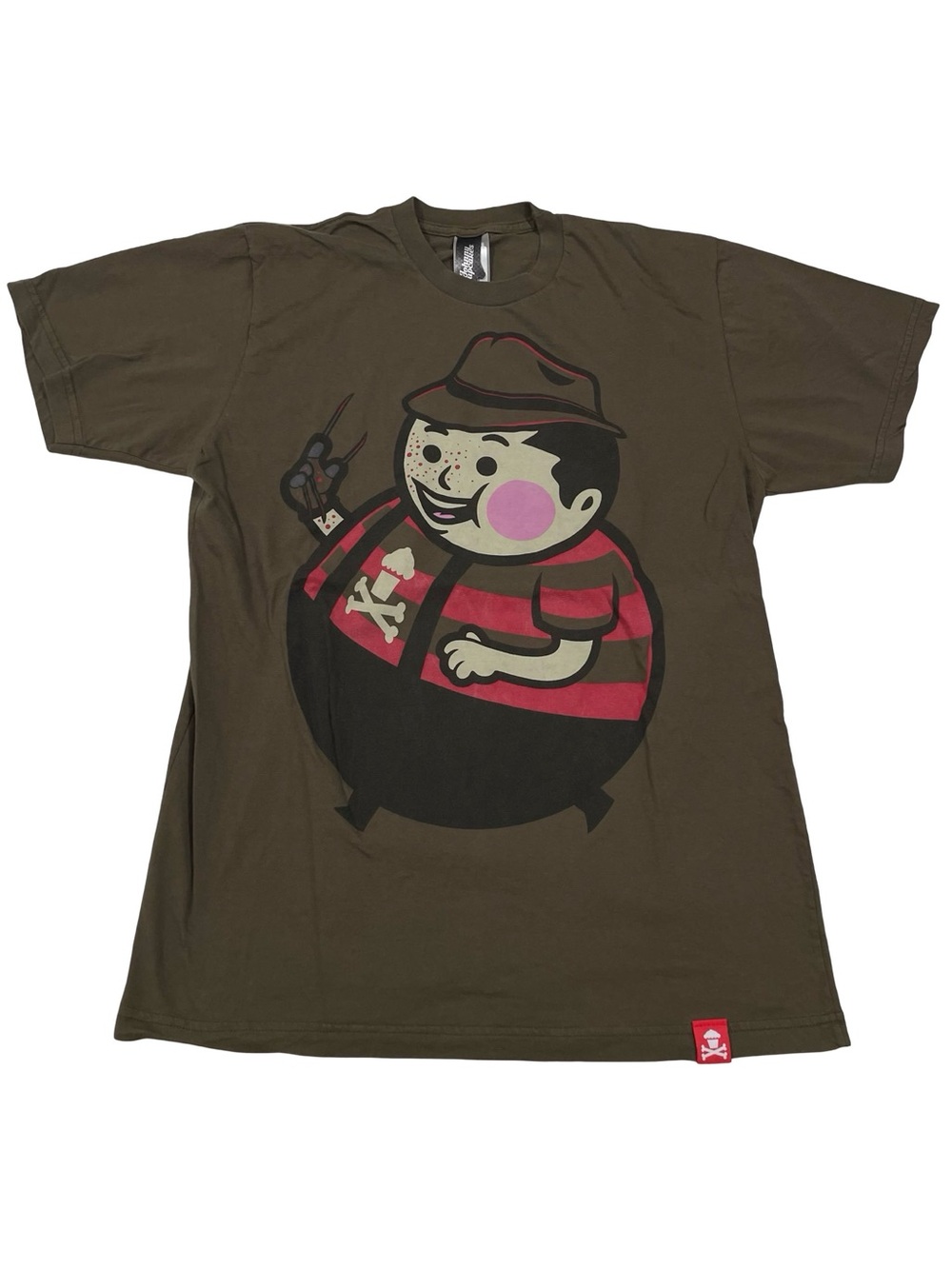 2008 Limited Edition JOHNNY CUPCAKES Big Kid Freddy Green Tee Size M